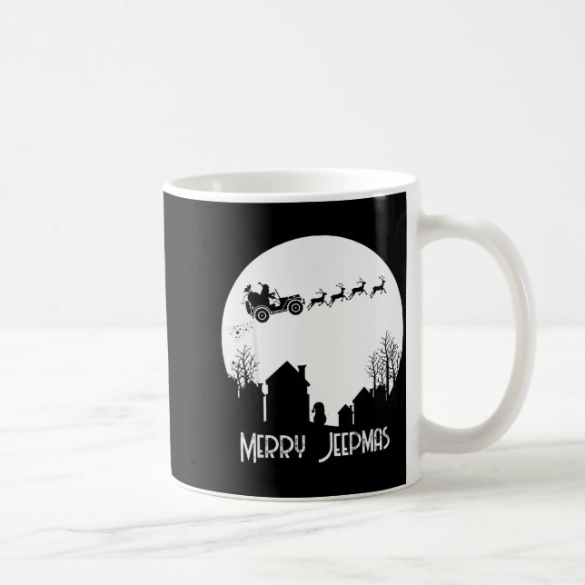 Merry Jeepmas Santa Christmas Reindeer Funny Pajam Coffee Mug (Right)