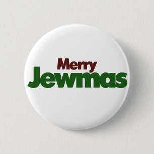 Merry Jewmas 6 Cm Round Badge