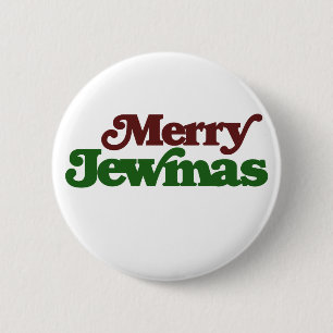 Merry Jewmas 6 Cm Round Badge