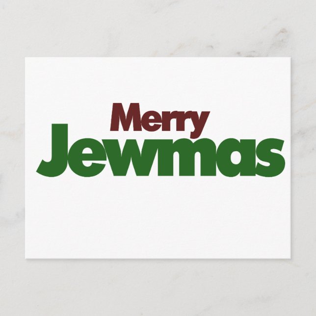 Merry Jewmas Holiday Postcard (Front)