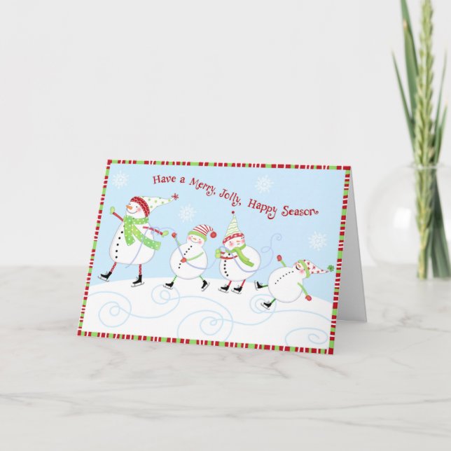 Merry, Jolly, Happy Christmas Card (Front)