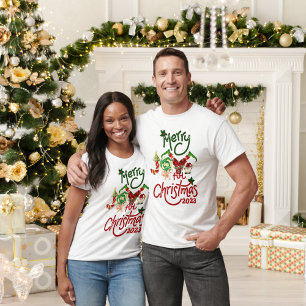 Merry Joyful Christmas 2023 Men's Basic T-Shirt