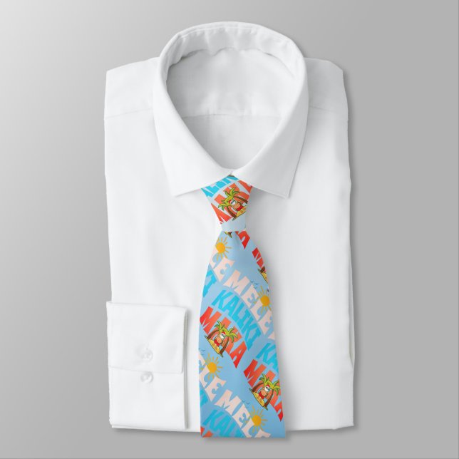 Merry Kalikimaka. Retro Christmas, Groovy Xmas Tie (Tied)
