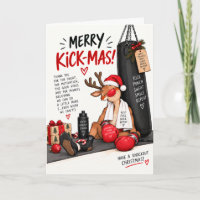 Merry Kick-Mas Funny Kickboxing Trainer Christmas