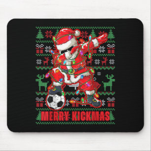 Merry Kickmas Christmas Soccer Ball Ugly Youth Swe Mouse Mat