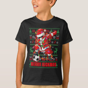 Merry Kickmas Christmas Soccer Byll Ugly Youth Swe T-Shirt