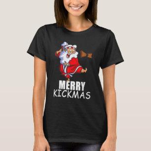 Merry Kickmas  Karate Santa Family Matching Pajama T-Shirt