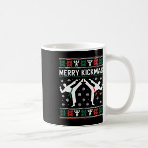 Merry Kickmas Taekwondo Martial Artist Christmas Coffee Mug