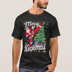 Merry Kickmas Xmas Santa Taekwondo Christmas Judo  T-Shirt