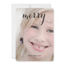 Merry Kids Christmas Picture Modern Holiday Photo