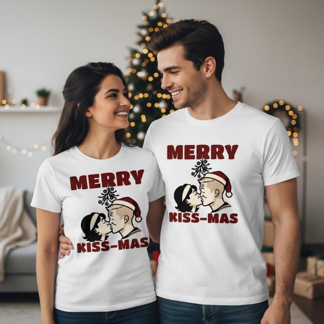 Merry Kiss-Mas Christmas T-shirt (Creator Uploaded)
