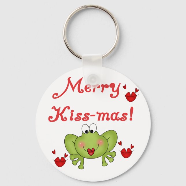 Merry Kiss-Mas Tshirts and Gifts Key Ring (Front)