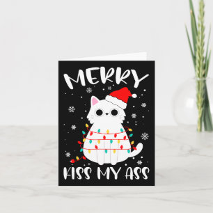 Merry Kiss My Christmas Theme Cat Lovers Gifts For Card
