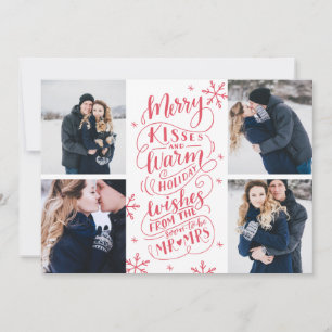 Merry Kisses Warm Wishes Save The Date 4-Photo
