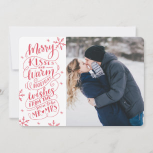 Merry Kisses Warm Wishes  Save The Date Photo