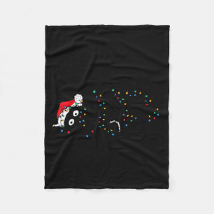 Merry Kissmy Angry Cat Christmas Funny Sarcastic H Fleece Blanket