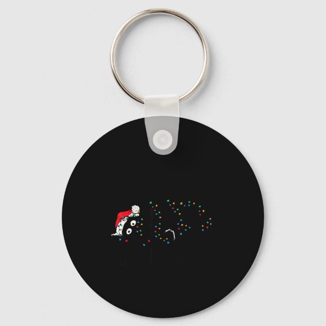 Merry Kissmy Angry Cat Christmas Funny Sarcastic H Key Ring (Front)