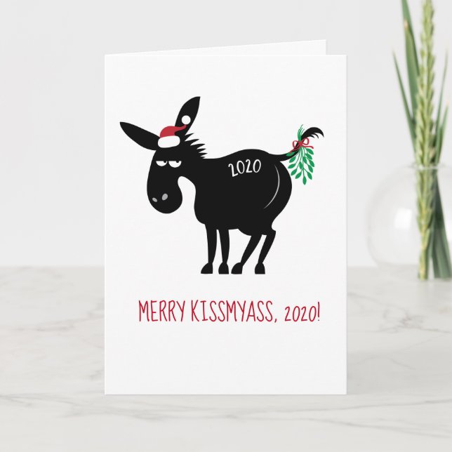 Merry KissMyAss 2020 to 2021 Year of the Ox Holiday Card (Front)