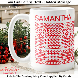 Merry Kissmyass Custom Name 160R Hidden Message Coffee Mug
