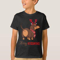 Merry Kissmyass Funny Christmas Reindeer Dachshund
