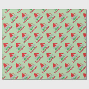 Merry Kissmyass Funny Christmas Wrapping Paper