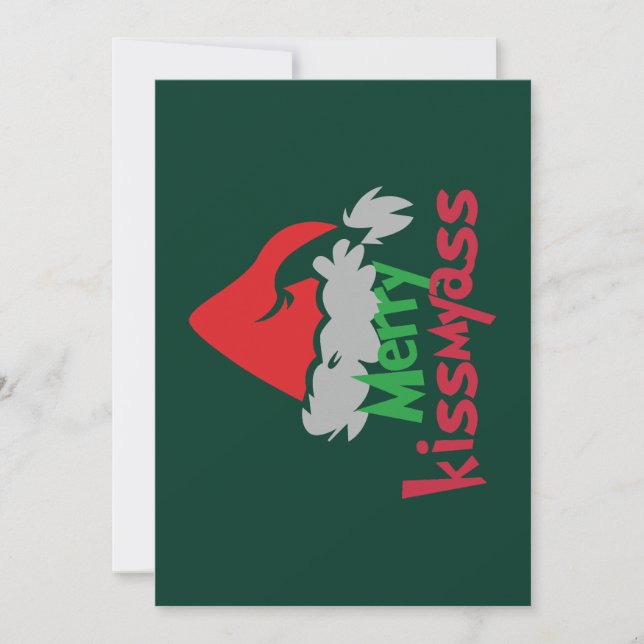 Merry Kissmyass Funny Holiday Card (Front)