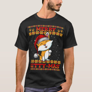 Merry Kitty-Mas Cute Kitten Cat Lady Christmas Hol T-Shirt