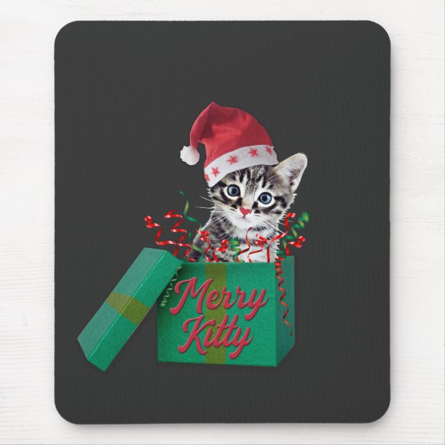 Merry Kitty, Merry Christmas Mouse Mat (Front)
