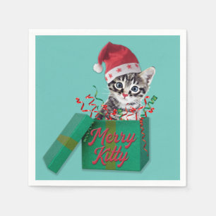Merry Kitty, Merry Christmas Napkin