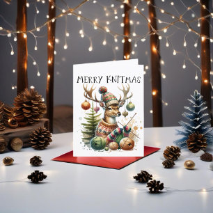 Merry Knittmas Knitting Christmas Holiday Card
