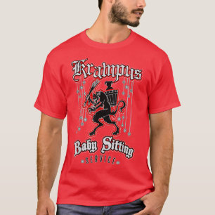 Merry Krampus Baby Sitting Claus Christmas T-Shirt
