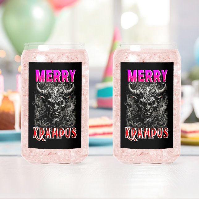 Merry Krampus Can Glass (Insitu (Birthday))
