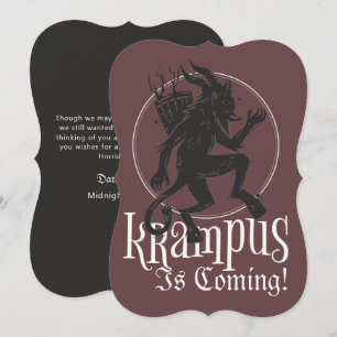 Merry Krampus Christmas Holiday Card