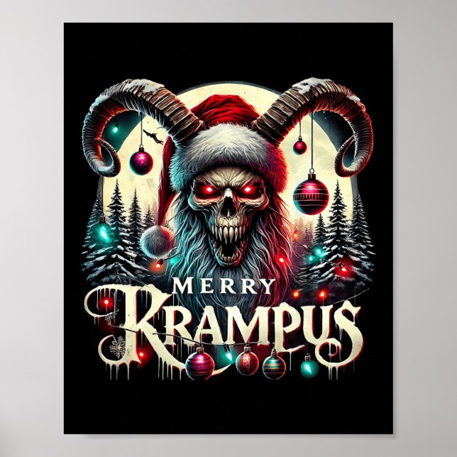 Merry Krampus Christmas Krampus Is Coming To Town  Poster (Front)