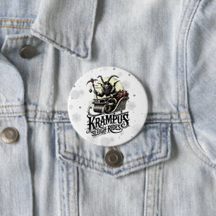 Merry Krampus Christmas Krampus Sleigh Rides 7.5 Cm Round Badge