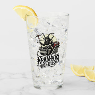Merry Krampus Christmas Krampus Sleigh Rides Glass