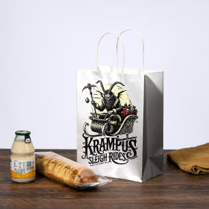 Merry Krampus Christmas Krampus Sleigh Rides Medium Gift Bag