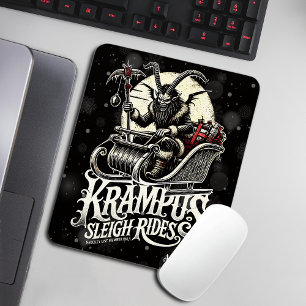 Merry Krampus Christmas Krampus Sleigh Rides Mouse Mat