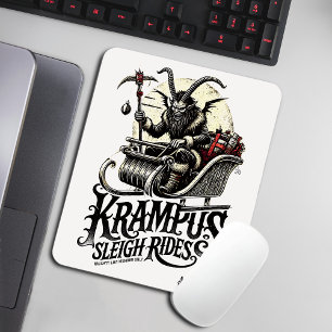 Merry Krampus Christmas Krampus Sleigh Rides Mouse Mat
