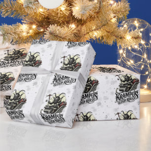 Merry Krampus Christmas Krampus Sleigh Rides Wrapping Paper