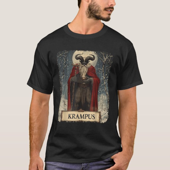Merry Krampus Christmas Pajama Horror Xmas Ugly Sw T-Shirt (Front)