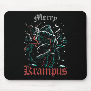 Merry Krampus Christmas Xmas Horror Ugly Evil Paja Mouse Mat