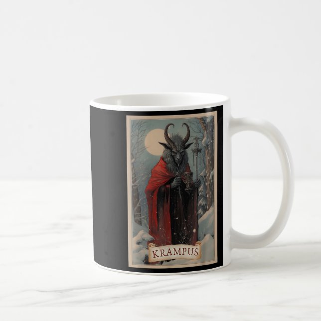 Merry Krampus Christmas Xmas Horror Ugly Sweater E Coffee Mug (Right)