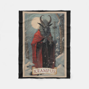 Merry Krampus Christmas Xmas Horror Ugly Sweater E Fleece Blanket