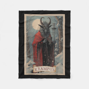 Merry Krampus Christmas Xmas Horror Ugly Sweater E Fleece Blanket
