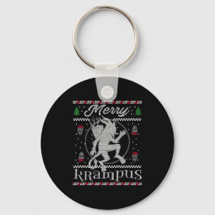 Merry Krampus Christmas Xmas Horror Ugly Sweater E Key Ring