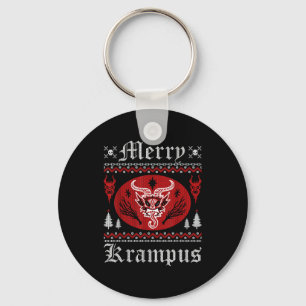 Merry Krampus Christmas Xmas Horror Ugly Sweater E Key Ring