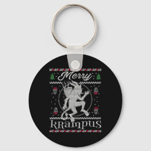 Merry Krampus Christmas Xmas Horror Ugly Sweater E Key Ring