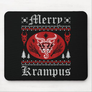 Merry Krampus Christmas Xmas Horror Ugly Sweater E Mouse Mat