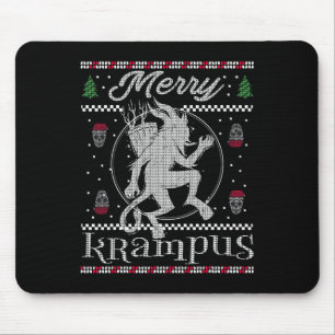 Merry Krampus Christmas Xmas Horror Ugly Sweater E Mouse Mat